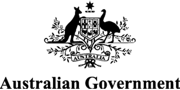 Australian Government emblem featuring kangaroo and emu, symbolizing national identity and authority.