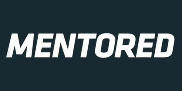 Mentored logo featuring bold white typography on a dark background, emphasizing the theme of guidance and training in visual storytelling and communication.