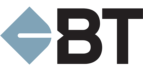 BT Financial Group logo, featuring a blue geometric shape and bold black letters, representing a trusted company in financial services, aligned with The Visual Storytellers Group's focus on corporate communication and engagement.