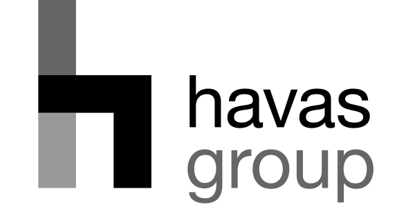Havas Group logo featuring a stylized 'h' and the word 'havas' in modern typography, representing a trusted partner of The Visual Storytellers Group.