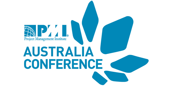 Logo of the Project Management Institute (PMI) with text "Australia Conference," representing corporate event branding and visual storytelling.