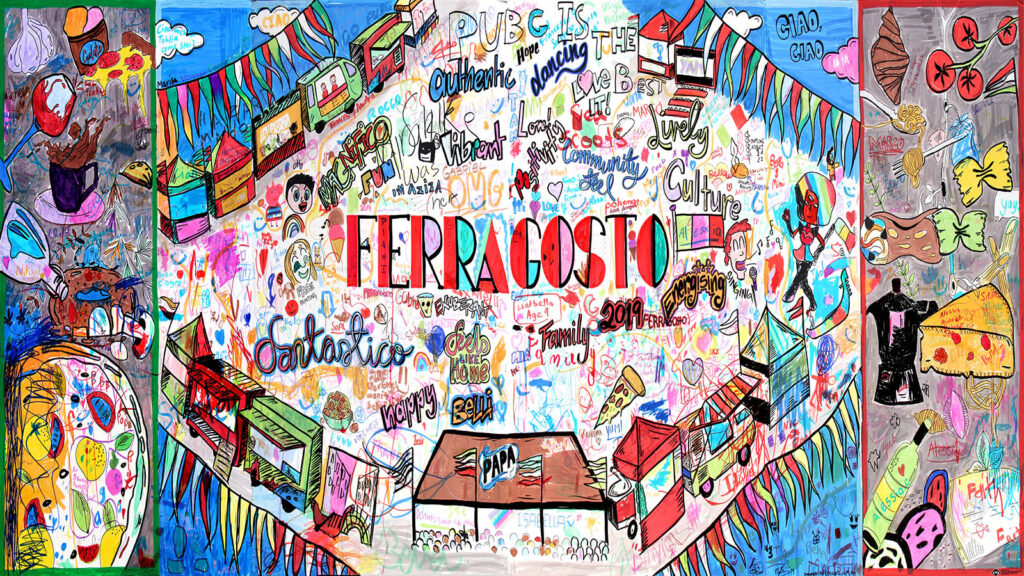 murals, ferragosto community mural